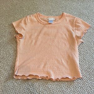 Coral, Alter’d state crop top, tight ruffle, Extra small